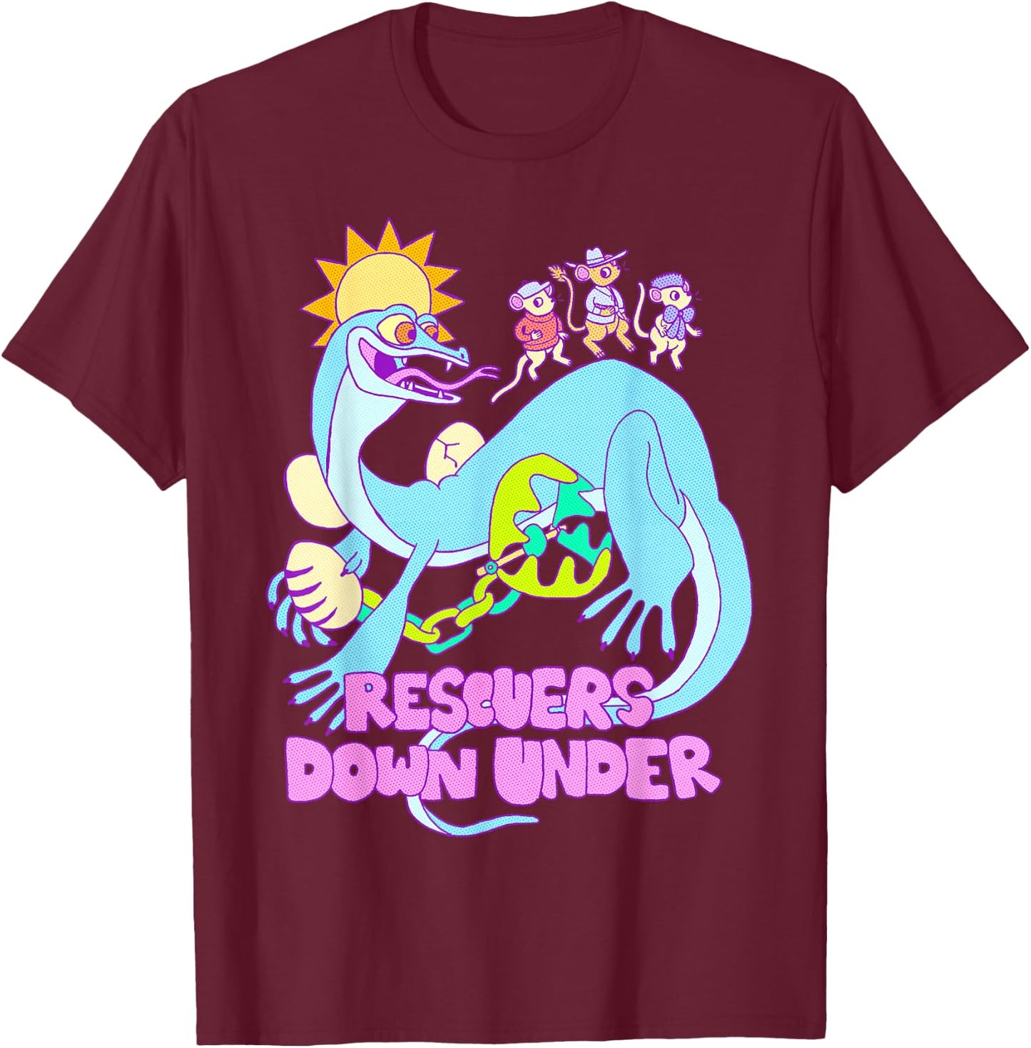 Disney Rescuers Down Under Joanna Stealing Graphic T-Shirt - T-Shirt | Maroon