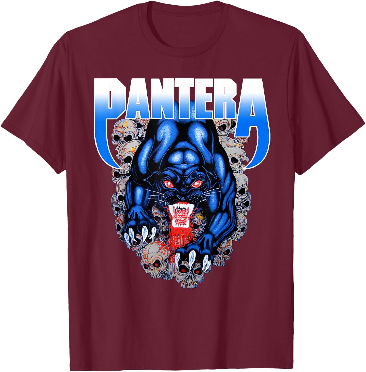 Pantera Official Black Panther T-Shirt - T-Shirt | Maroon