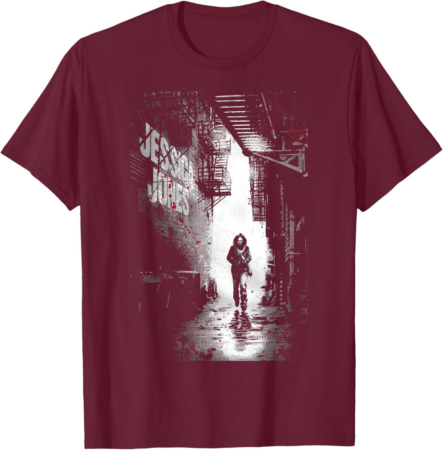 Marvel Jessica Jones Scene T-Shirt - T-Shirt | Maroon