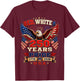 250th Anniversary USA Red White and 250 Years of Pride T-Shirt - T-Shirt | Maroon