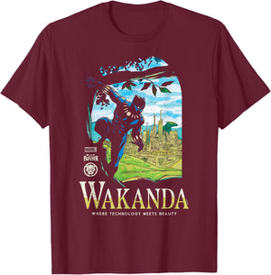 Black Panther - Destination T-Shirt - T-Shirt | Maroon