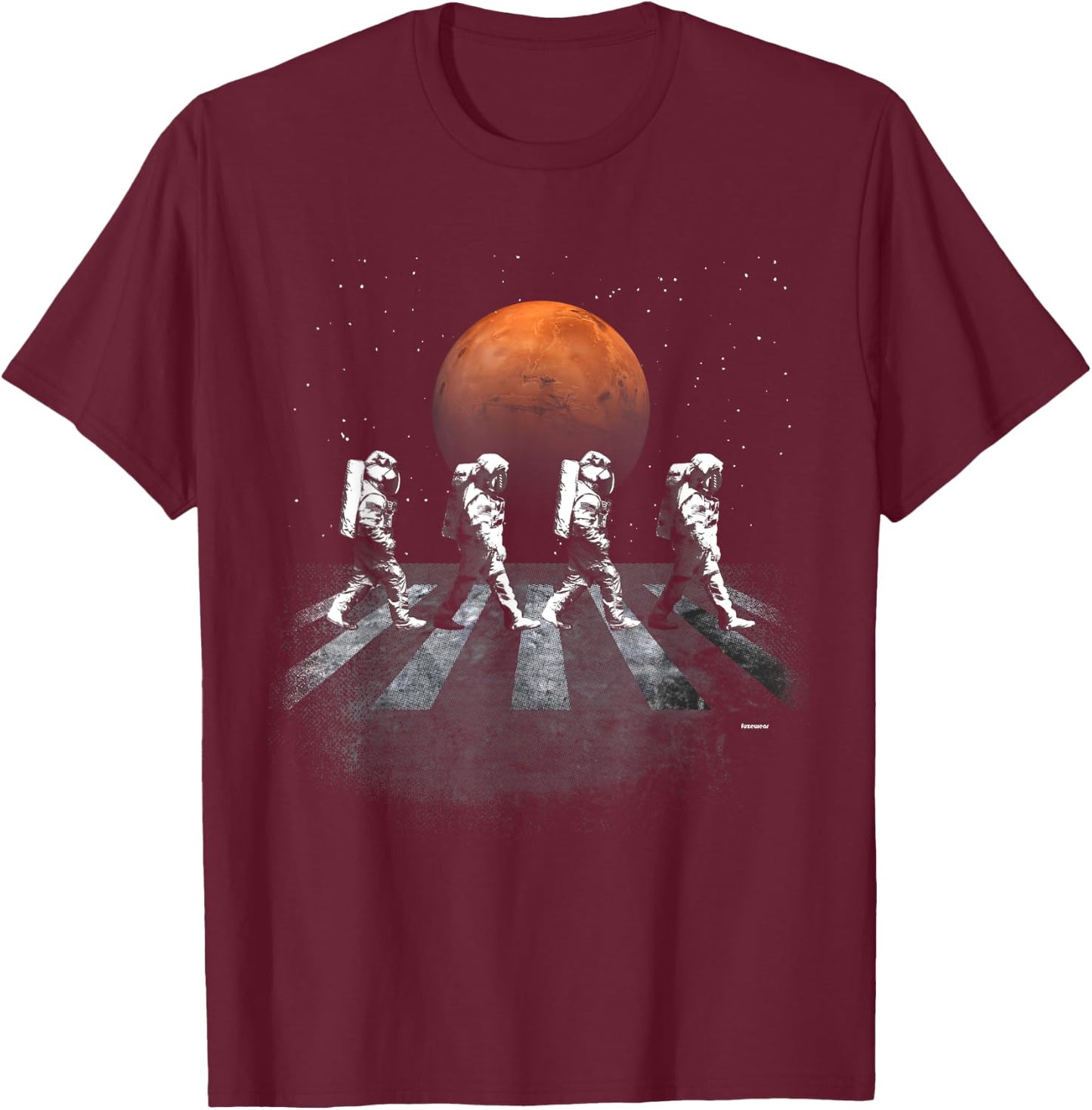 Astronauts in Walking in Space Occupy Mars T-Shirt - T-Shirt | Maroon