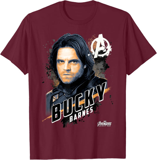 Marvel Avengers Infinity War Bucky Barnes Graphic T-Shirt - T-Shirt | Maroon