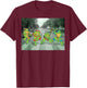 Teenage Mutant Ninja Turtles Road Crossing Parody T-Shirt - T-Shirt | Maroon