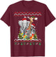 Forest Animals Christmas Idea Kids Jungle Animal Christmas T-Shirt - T-Shirt | Maroon