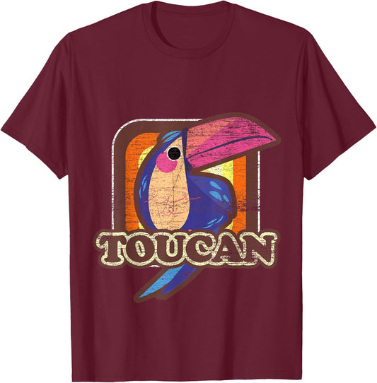 Animal Wildlife Gift Nature Bird Tropic Toucan T-Shirt - T-Shirt | Maroon