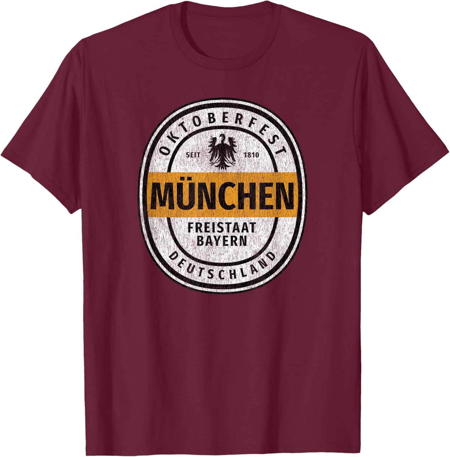 Oktoberfest Deutschland German Beer Festival Shirt T-Shirt - T-Shirt | Maroon