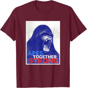 Apes Together Strong Graphic Shirt for Ape Fans T-Shirt - T-Shirt | Maroon