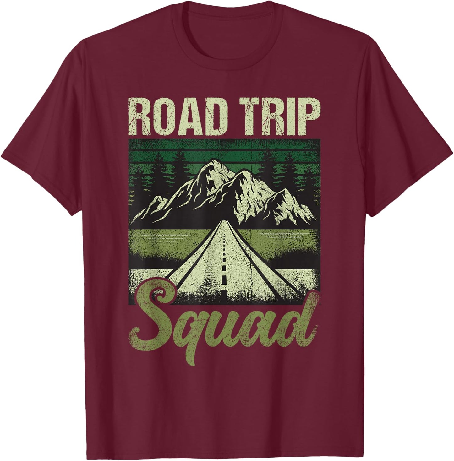 Funny Road Trip Squad Design for Travel Lovers T-Shirt - T-Shirt | Maroon