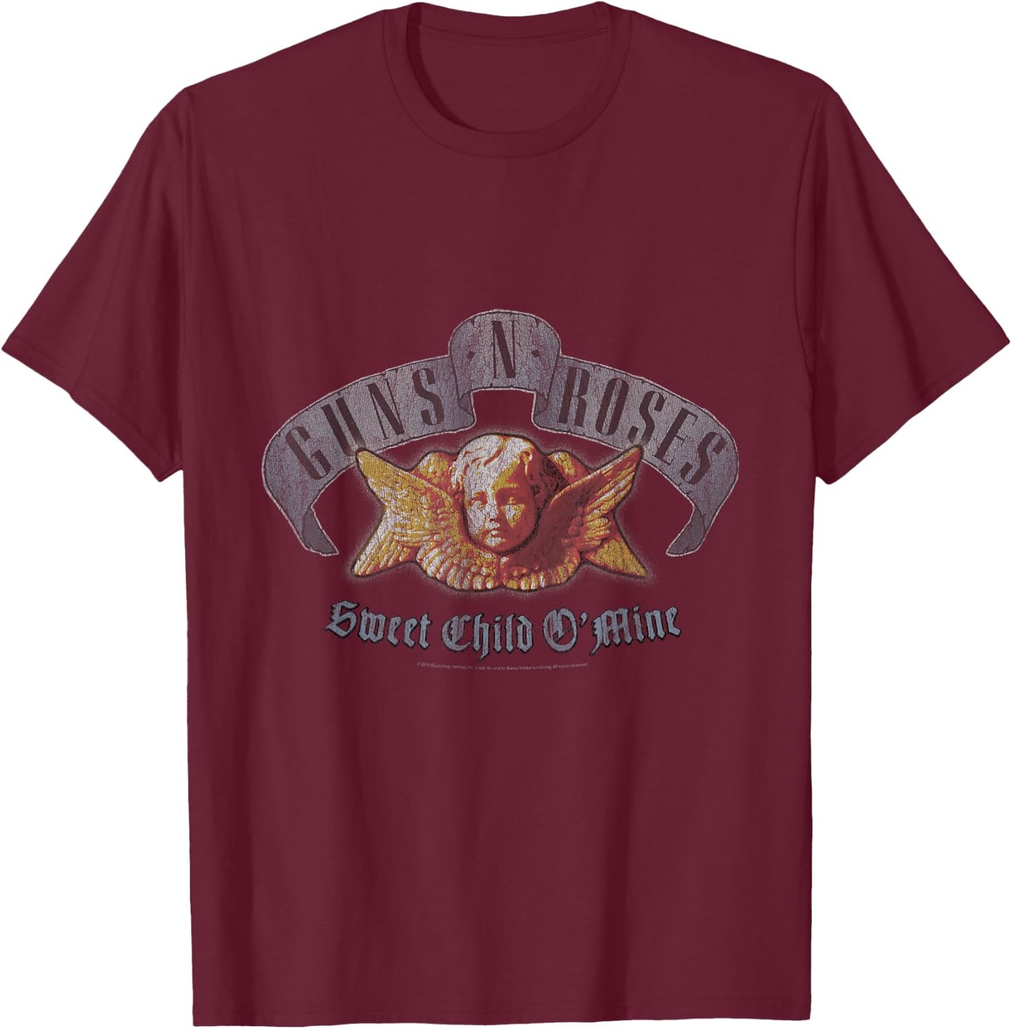 Guns N' Roses Official Sweet Child O' Mine T-Shirt - T-Shirt | Maroon