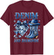 Denim and Diamonds Bow Western Cowgirl Ladies Girls Women T-Shirt - T-Shirt | Maroon