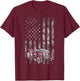 Tractor American Flag Patriotic Camo Vintage Farming T-Shirt - T-Shirt | Maroon