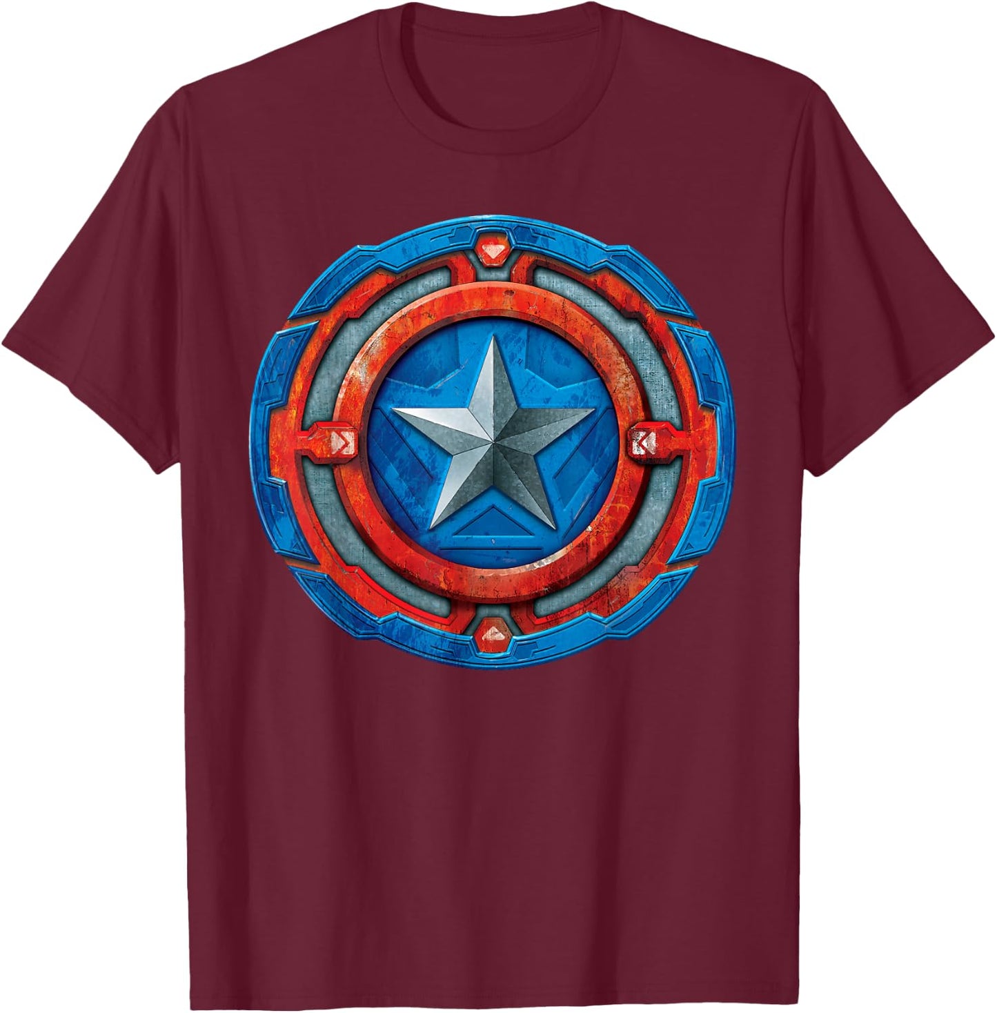Marvel Avengers Mech Strike Captain America T-Shirt - T-Shirt | Maroon