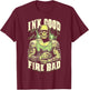 Frankenstein Tattoo Ink Good Fire Bad Halloween Monster T-Shirt - T-Shirt | Maroon