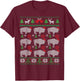 Ugly Christmas Bison & American Buffalo T-Shirt - T-Shirt | Maroon