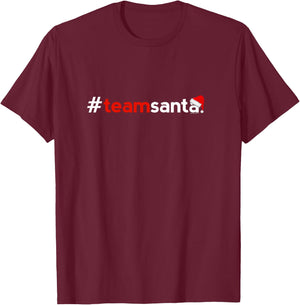 Christmas Shirts Women Kids | Team Santa Cute Idea T-Shirt - T-Shirt | Maroon