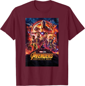 Marvel Avengers Infinity War Poster Graphic T-Shirt - T-Shirt | Maroon