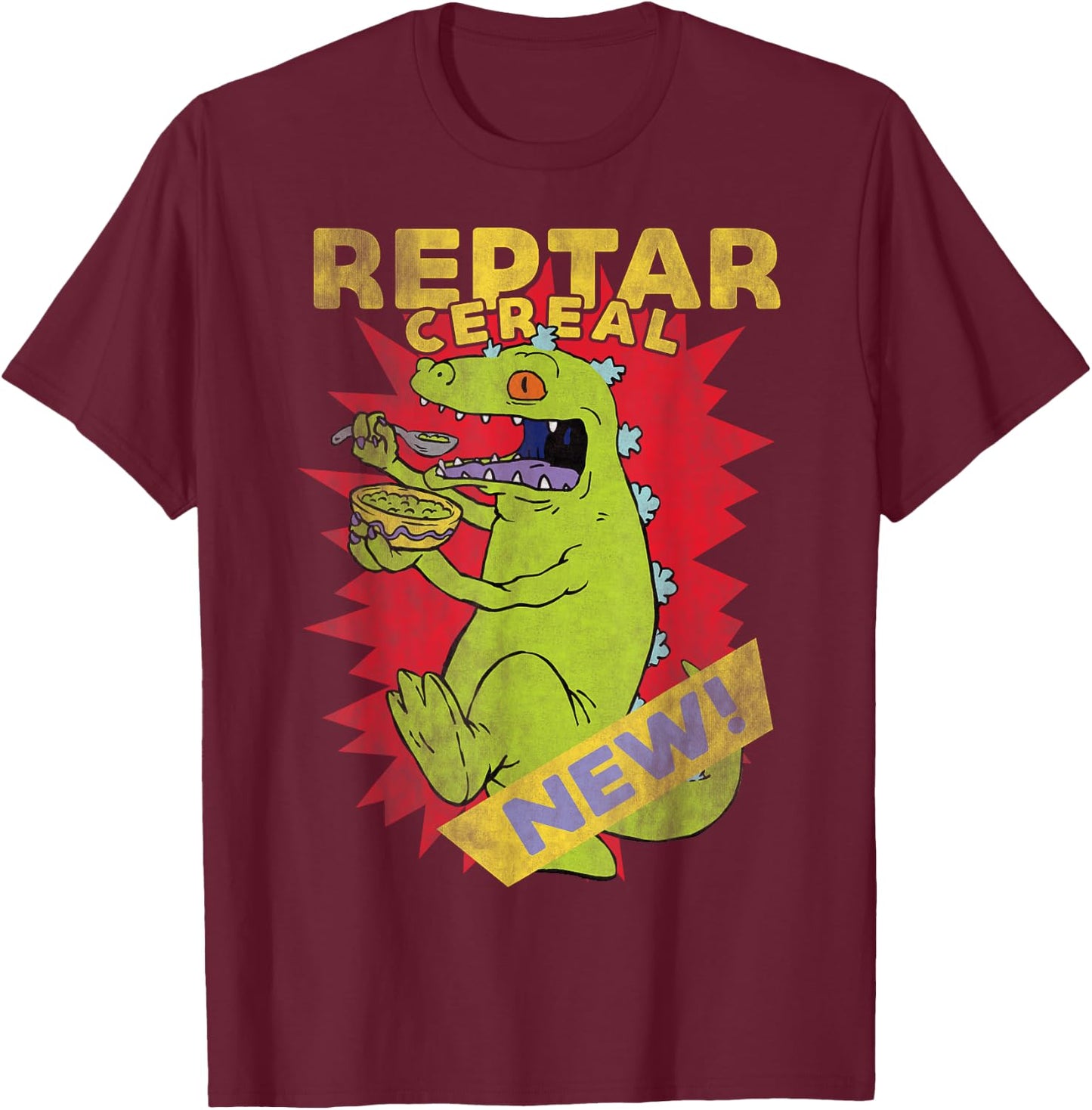 Nickelodeon Reptar Cereal T-Shirt - T-Shirt | Maroon