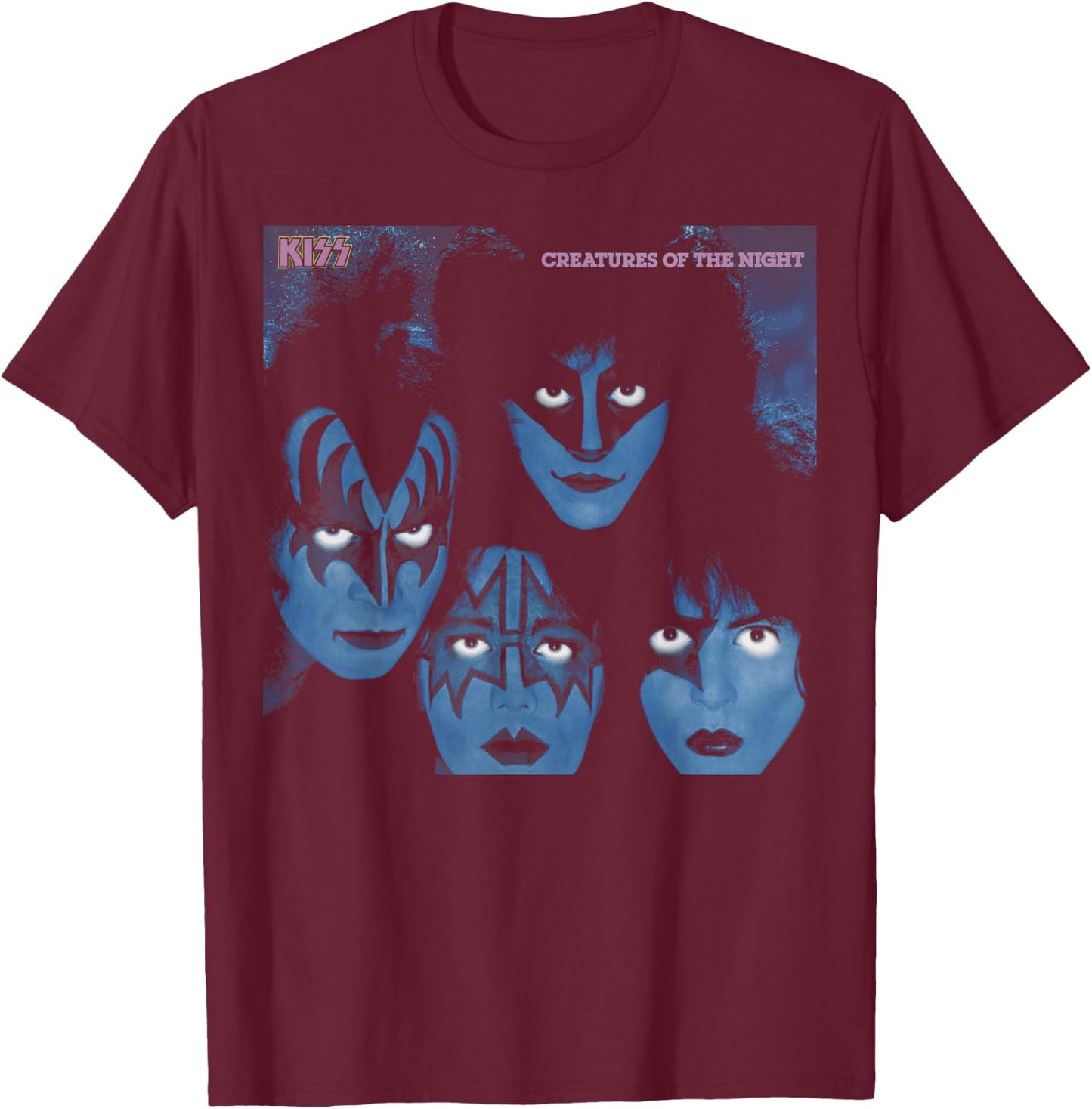 KISS - 1982 Creatures of the Night T-Shirt - T-Shirt | Maroon
