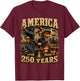 Washington Trump 250 Years of Leadership Patriotic USA T-Shirt - T-Shirt | Maroon