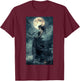 Beautiful Witch Gothic Fantasy Vampire Moonlight T-Shirt - T-Shirt | Maroon