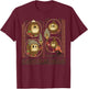 Disney Moana Fear the Kakamora Tiki Style Group Portrait T-Shirt - T-Shirt | Maroon
