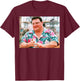 Jurassic Park Dennis Nedry Photoreal Small T-Shirt - T-Shirt | Maroon