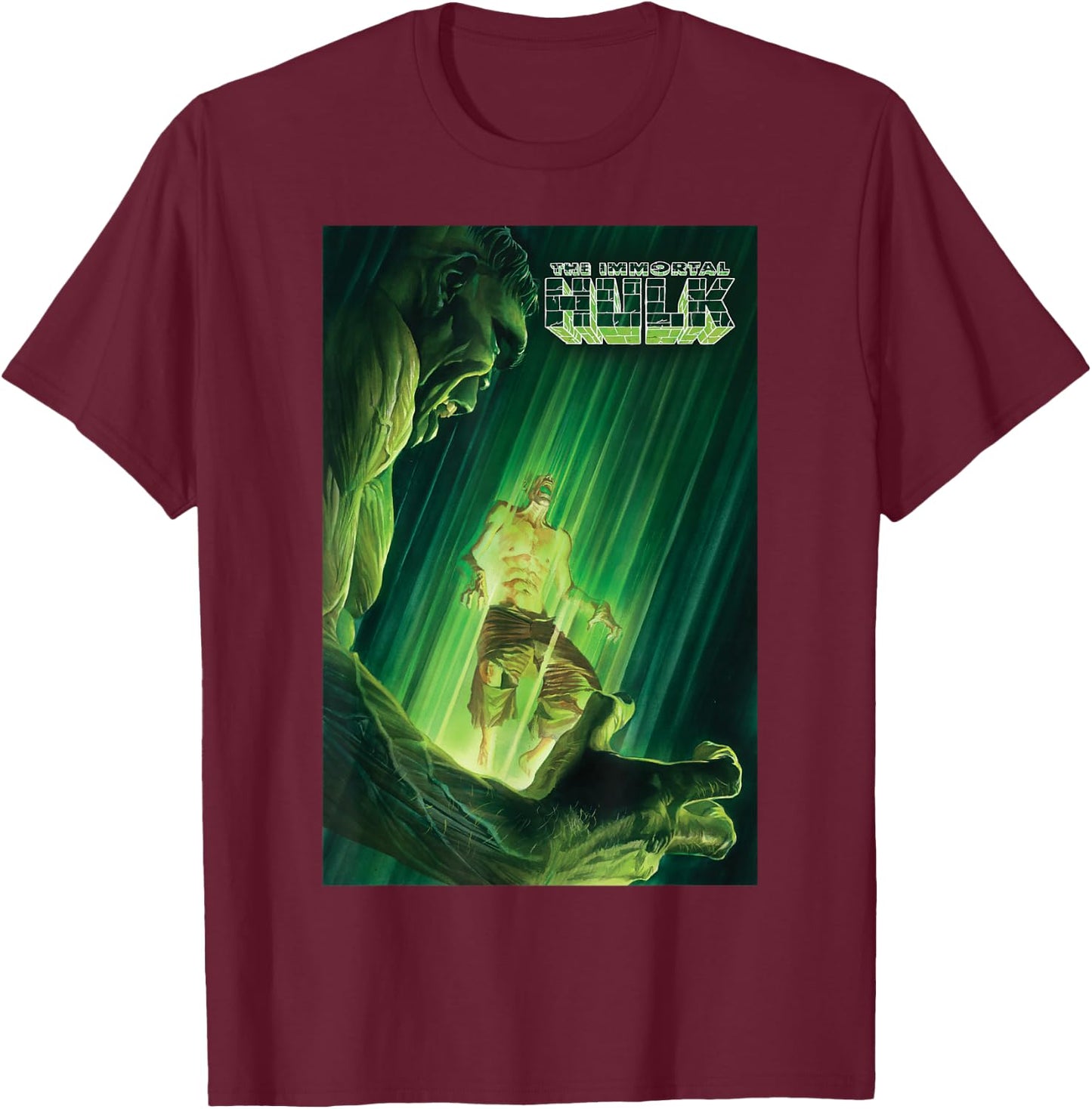Marvel Comixology Immortal Hulk The One Below Comic Cover T-Shirt - T-Shirt | Maroon