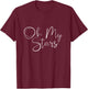 Oh My Stars Cute Southern Patriotic T-Shirt - T-Shirt | Maroon