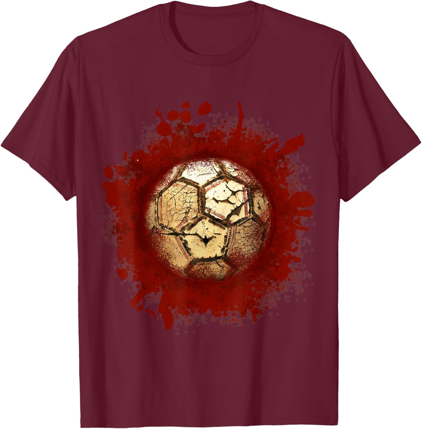 Zombie Soccer Blood Funny Scary Player Halloween Costume T-Shirt - T-Shirt | Maroon