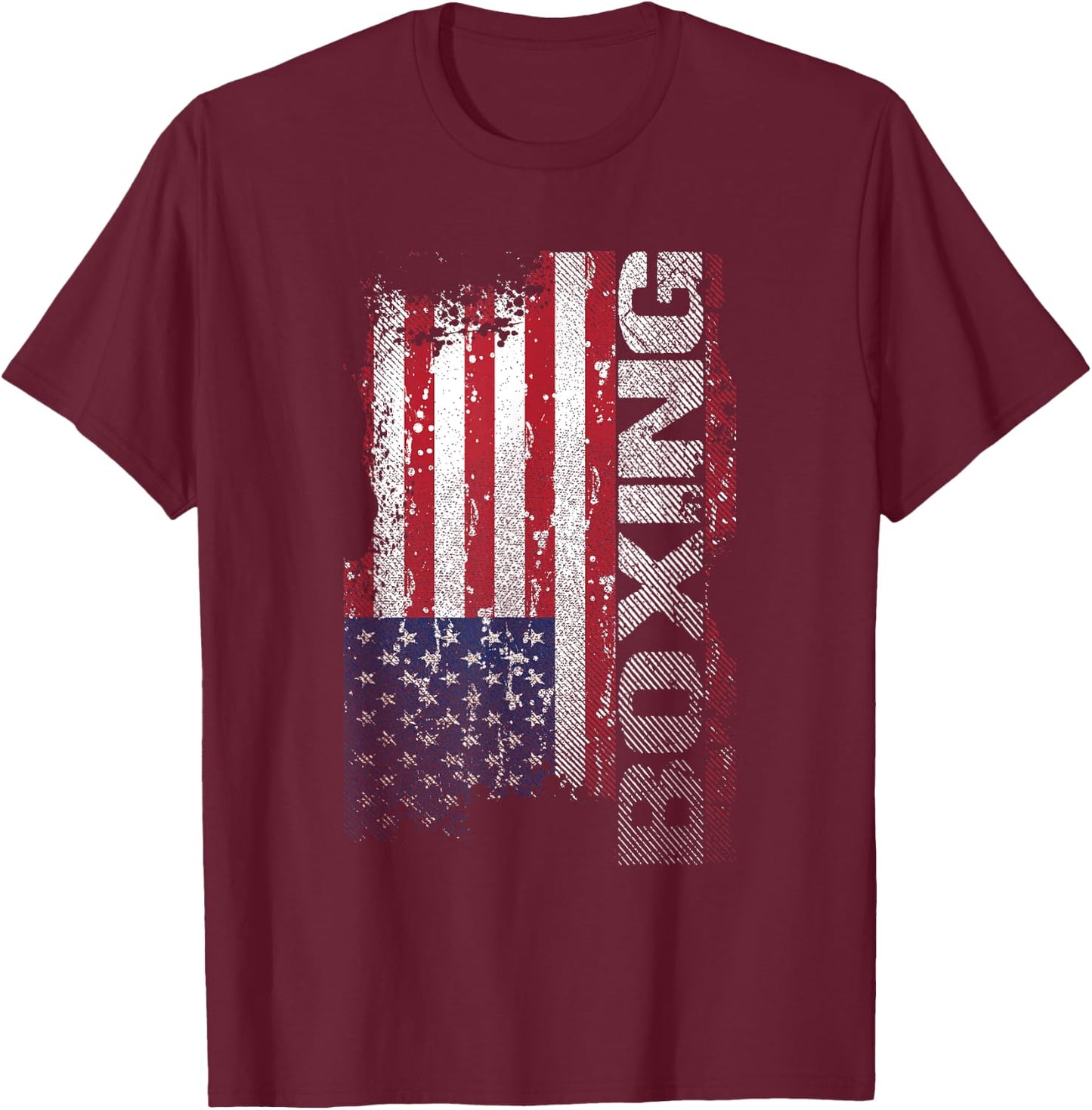 USA Flag Boxing , Boxer Gift Women Kids Men T-Shirt - T-Shirt | Maroon
