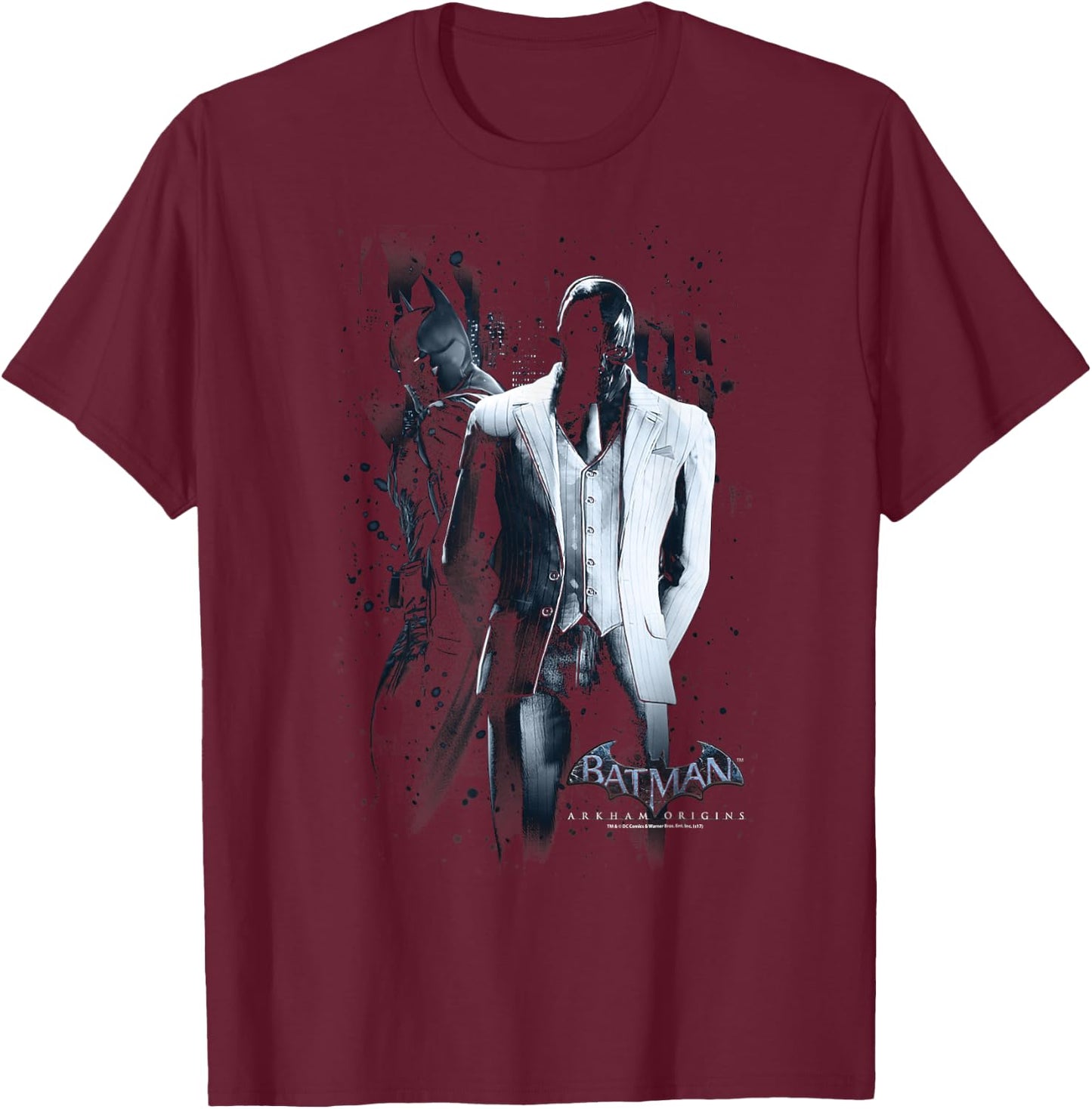 Batman: Arkham Origins Black Mask T Shirt T-Shirt - T-Shirt | Maroon