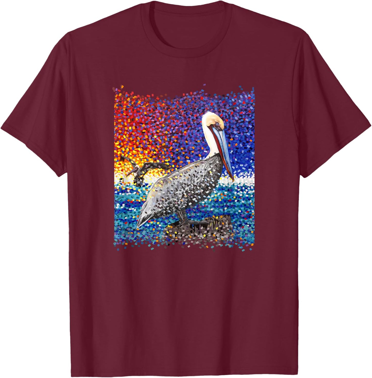 Pelican T-Shirt - T-Shirt | Maroon