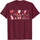 WomenPostpartum Coquette Valentines Day Mother Baby Nurse T-Shirt - T-Shirt | Maroon