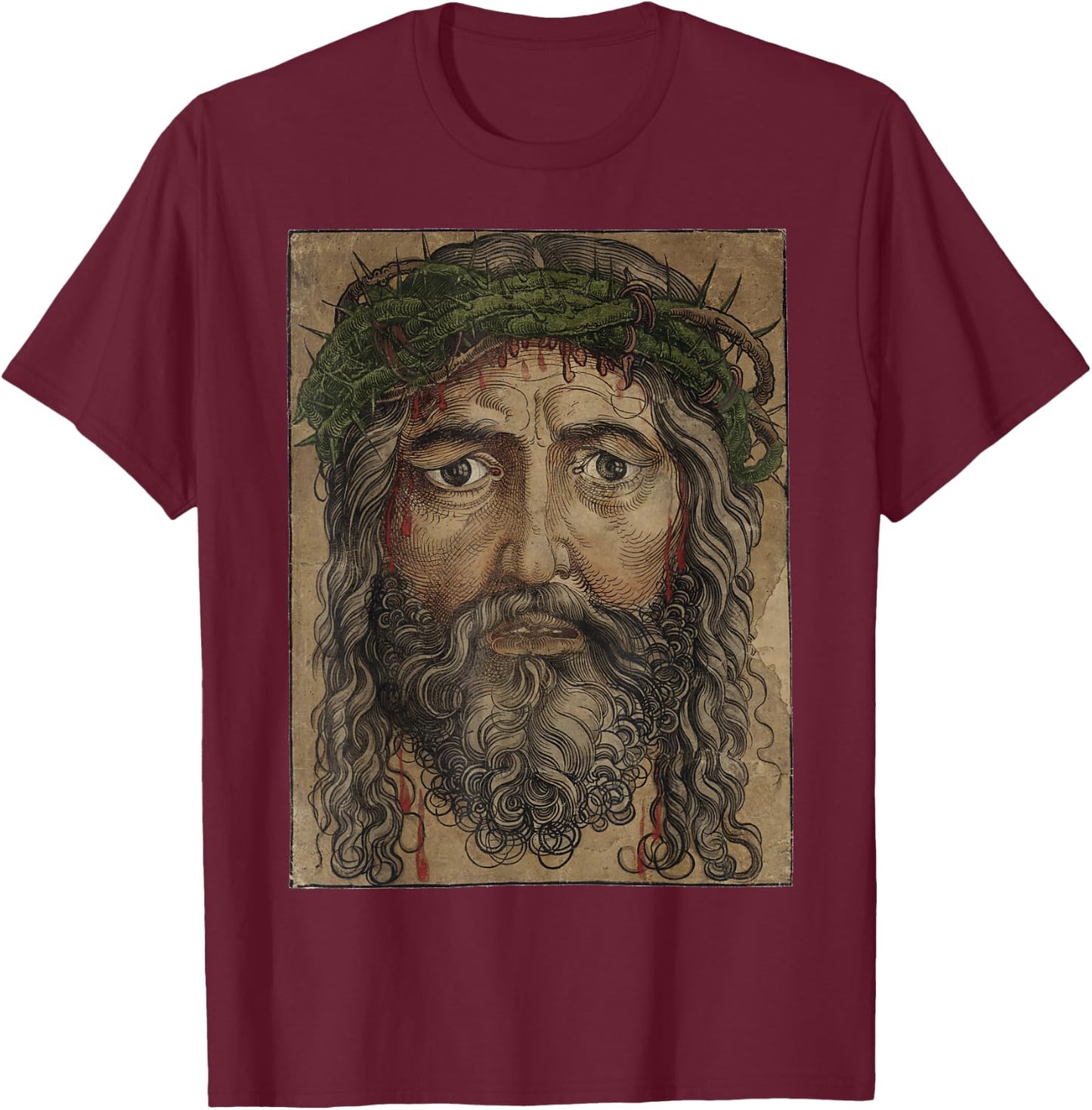 Face of Jesus Catholic Christian Traditions shirts T-Shirt - T-Shirt | Maroon