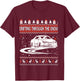 Car Lover Shirt Drifting Through The Snow Ugly Christmas Sweater - Women's Adult XX-Large Black Heather Grey Cotton Polyester Modern Ugly Christmas Sweater T-Shirt - T-Shirt | Maroon