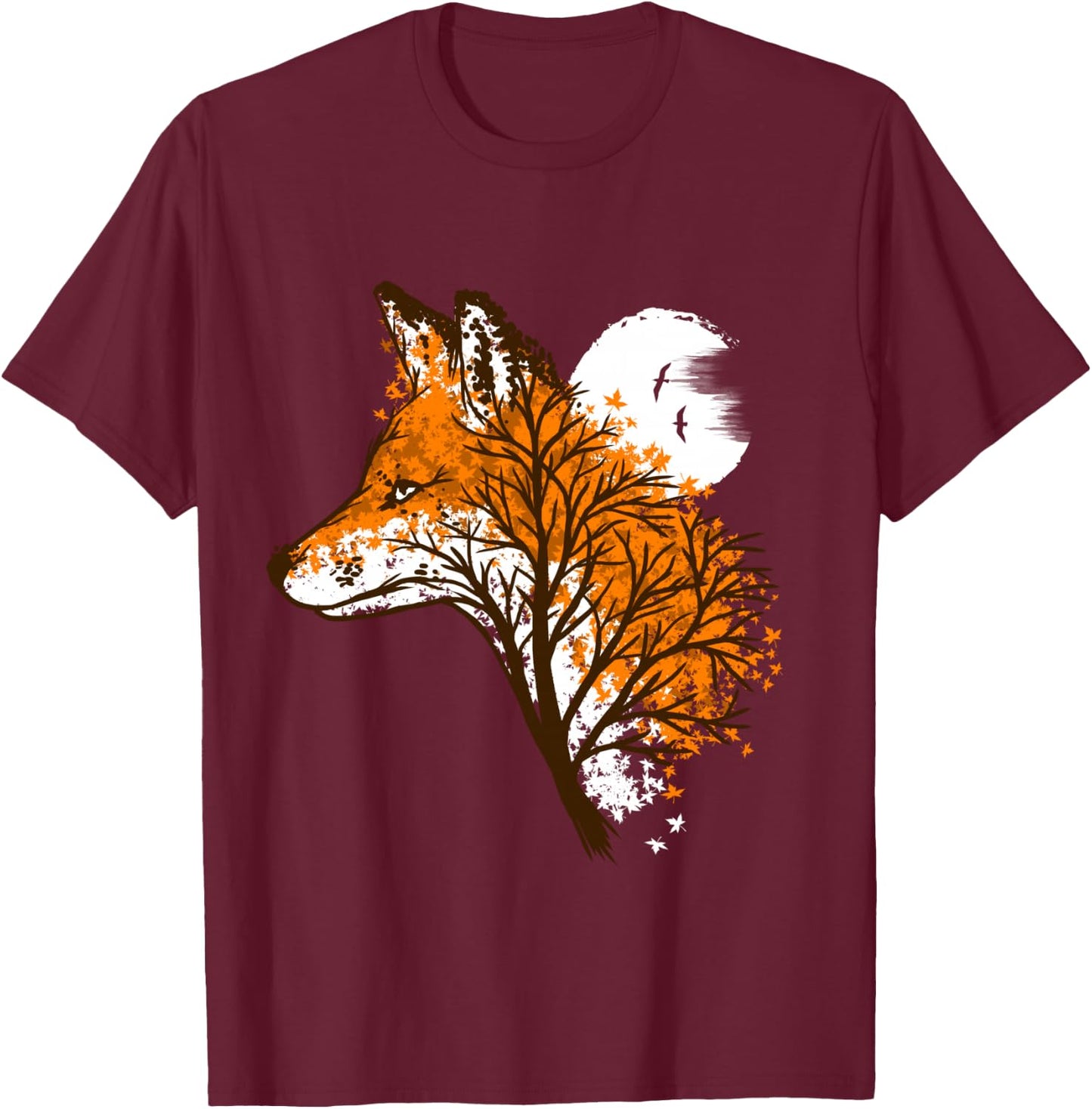 Tree Fox - beautiful animal shirt T-Shirt - T-Shirt | Maroon