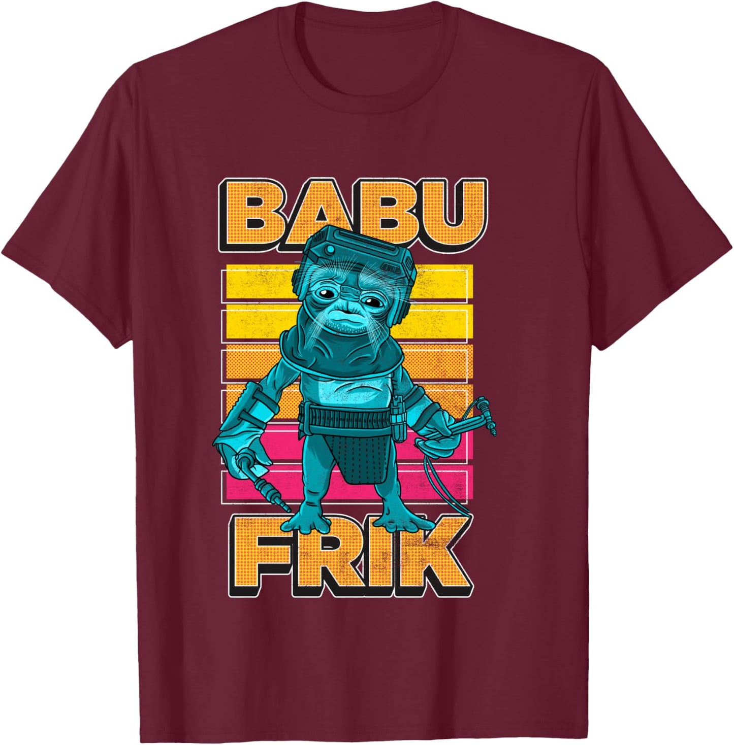 Star Wars The Rise Of Skywalker Babu Frik Pop Art Portrait T-Shirt - T-Shirt | Maroon