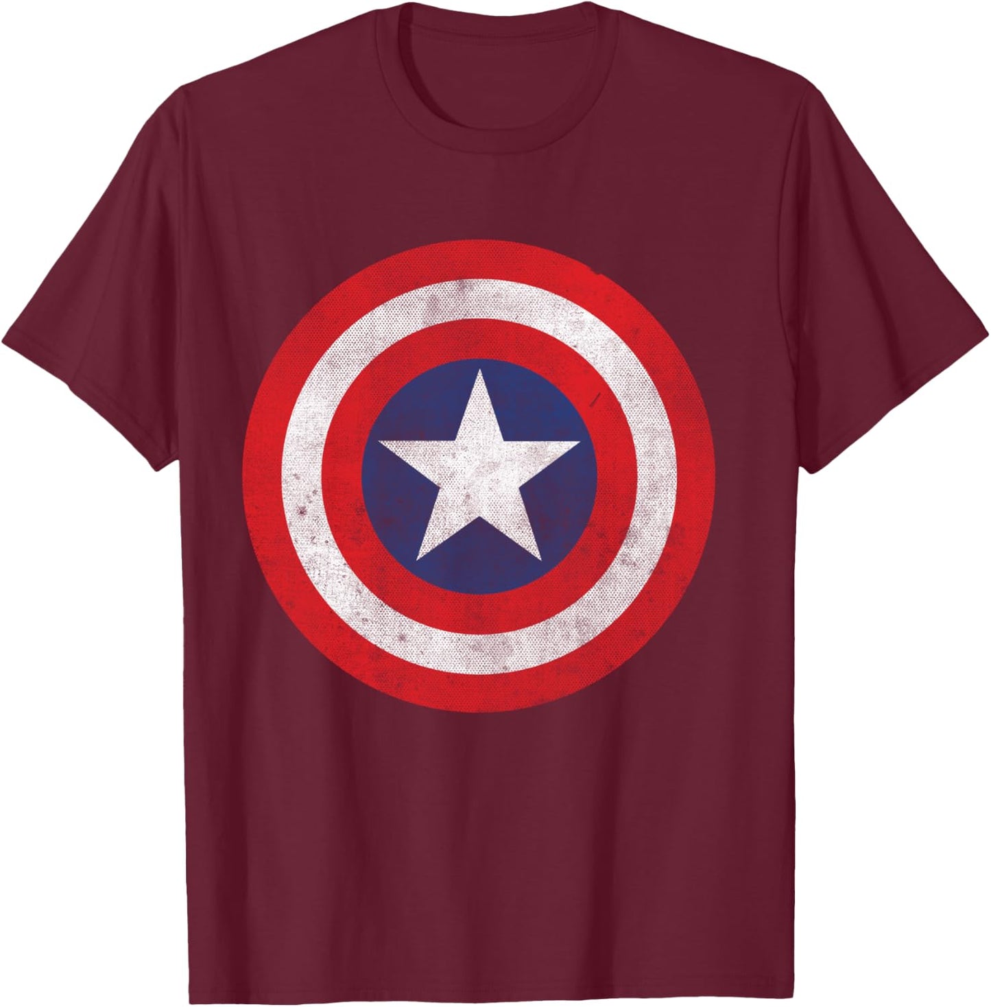 Marvel Captain America Classic Shield T-Shirt - T-Shirt | Maroon