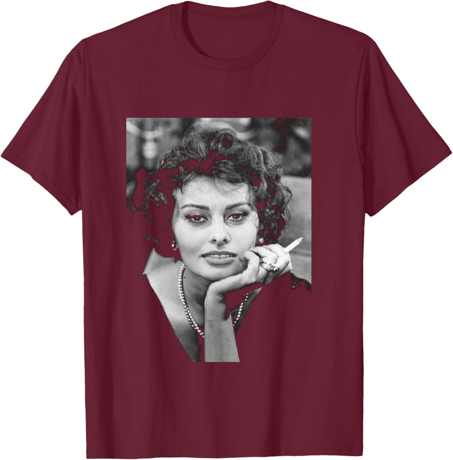 Sophia Loren Houseboat Millionairess Actress 1957 T-Shirt - T-Shirt | Maroon