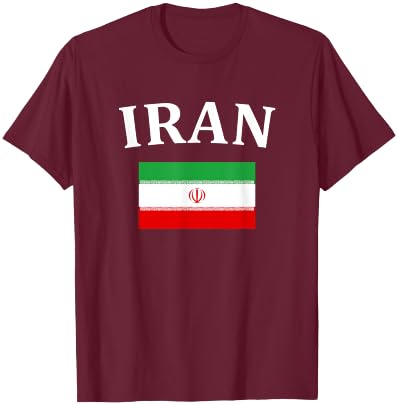 Iranian Pride Flag Iran Shirt Great Gift T-Shirt - T-Shirt | Maroon
