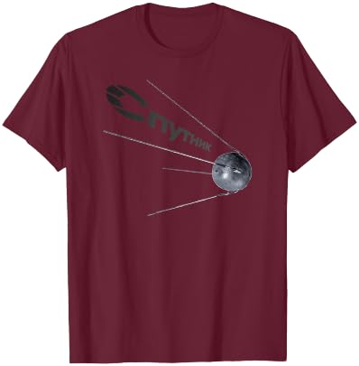Sputnik Satellite USSR Soviet Cosmos Space T-Shirt - T-Shirt | Maroon