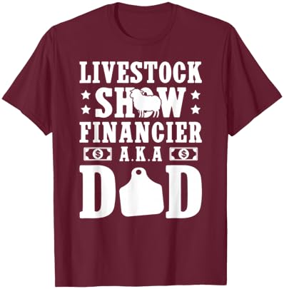 Sheep Show Dad Funny Sheep Show Father T-Shirt - T-Shirt | Maroon