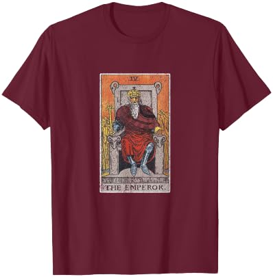Emperor Tarot Shirt Occult Divination Psychic Gift T-Shirt - T-Shirt | Maroon