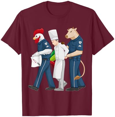 Chef T Shirt and Sous Chef Gifts Funny Chef Accused of Murder Restaurant Cook Kitchen Worker T-Shirt - T-Shirt | Maroon