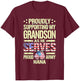 Supporting My Grandson As He Serves - Proud Army Nana Shirt T-Shirt - T-Shirt | Maroon