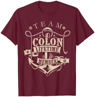 Team COLON Lifetime Member Vintage COLON Family Name T-Shirt - T-Shirt | Maroon