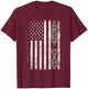 Proud Army Dad T Shirt United States USA Flag Father Gift T-Shirt - T-Shirt | Maroon