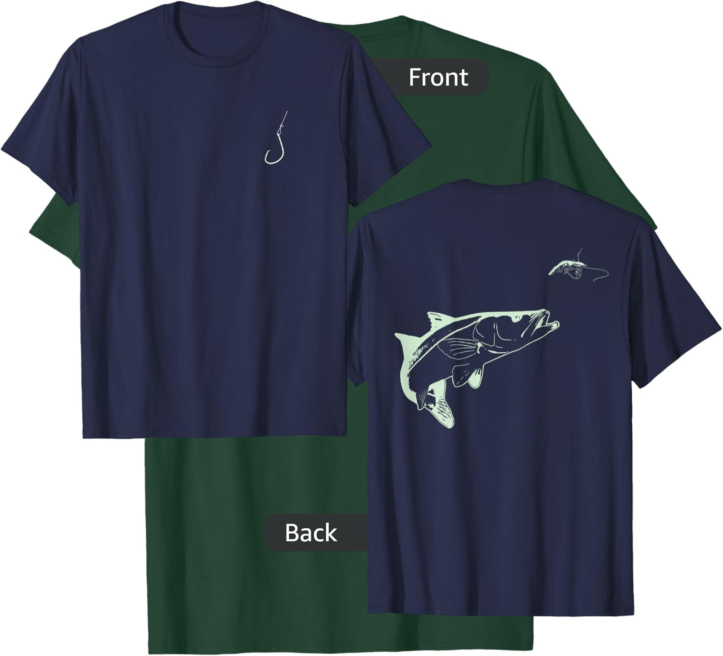 Snook Eating Shrimp Fishing Angler T-Shirt - T-Shirt | Forest