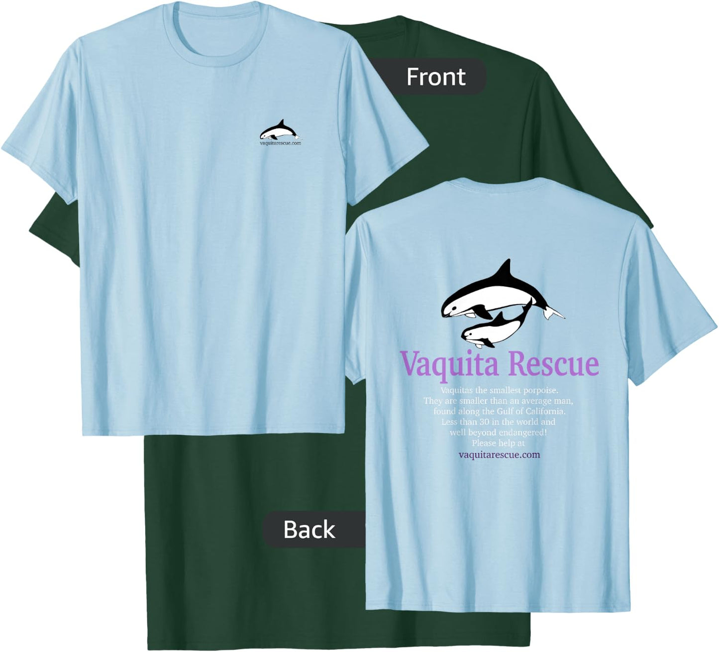 Vaquita Porpoise Dolphin Rescue Endangered Animal T Shirt T-Shirt - T-Shirt | Forest